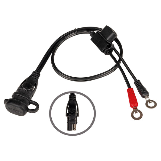 OptiMate CABLE O-01 防水キャップ付き車両側ケーブル ソーラーパルス(10W/30W)対応（パッケージ無し）